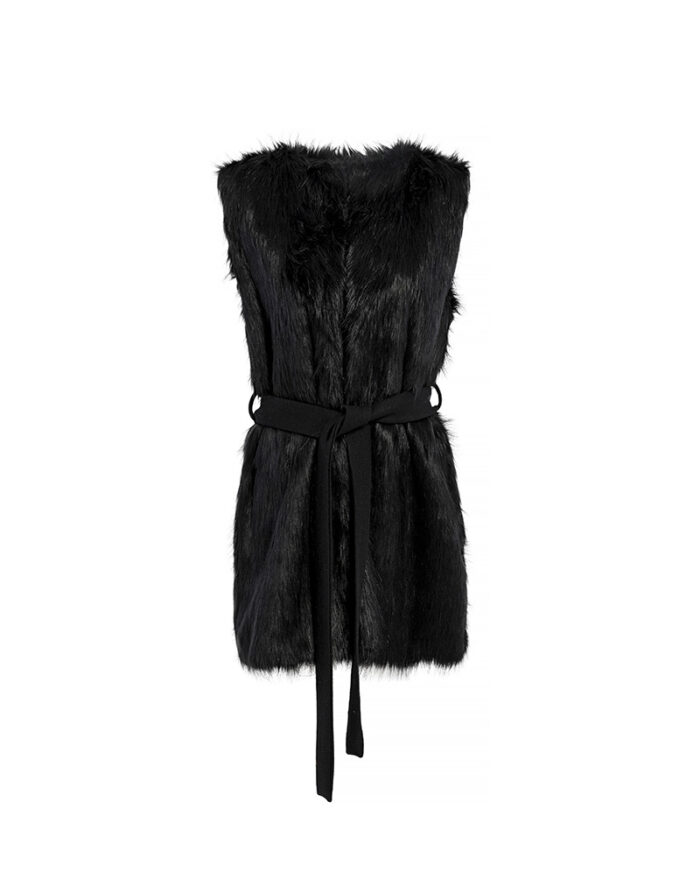 Allsences Eloi Black Fur Vest