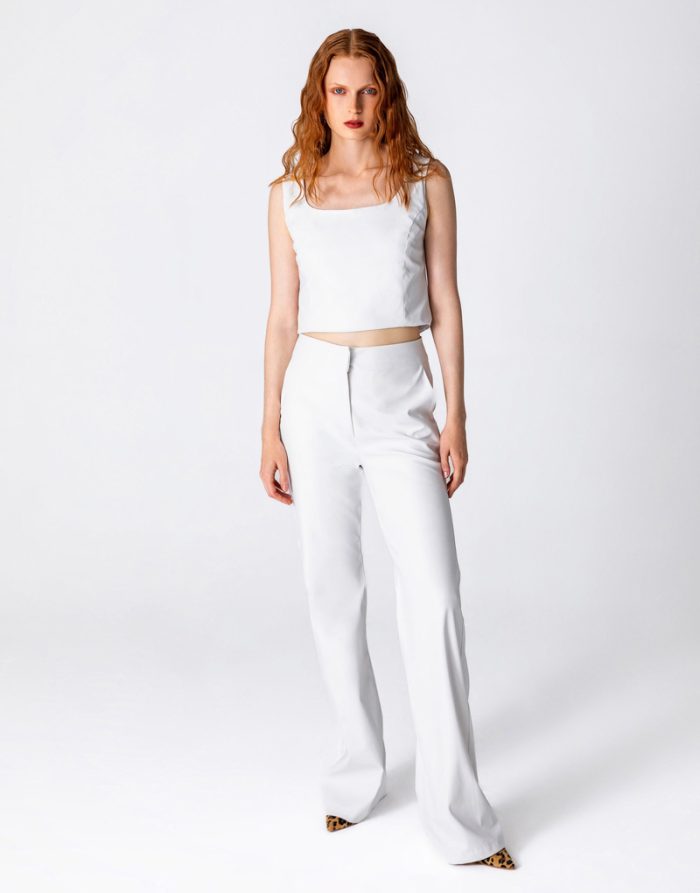 Allsences Eleta Leather White Pants