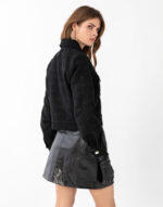 Siyah Simli Bomber Ceket - Image 6