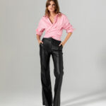 Siyah Suni Deri Pantolon