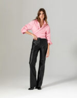 Siyah Suni Deri Pantolon - Görsel 2