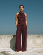 Pantolonlu Takım Bordo